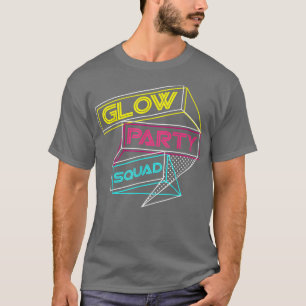 T-shirt Équipe de Glow Party de Cute Bride Party 80's 90's