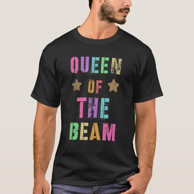 T-shirt Équipe de gymnastique de la reine des poutres 1 (Devant)