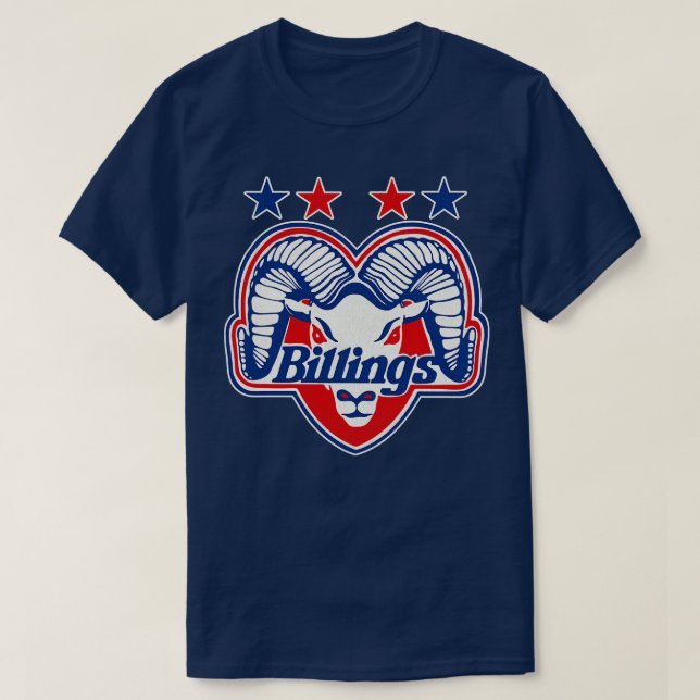 T-shirt Équipe de hockey sur glace Billings (Design devant)