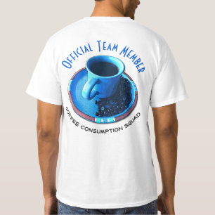 T-shirt Équipe de la consommation de café Membre offici