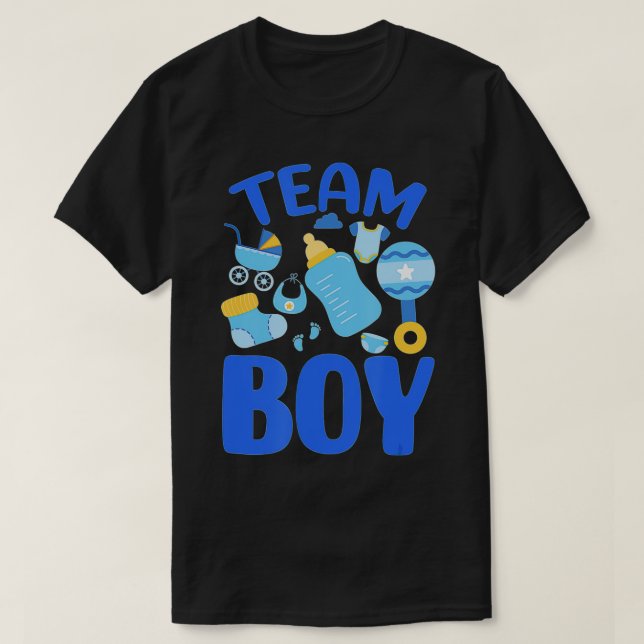 T-shirt Équipe de la fête de la révélation du genre Garçon (Design devant)