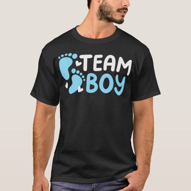 T-shirt Équipe de la fête de la révélation du genre Garçon (Devant)
