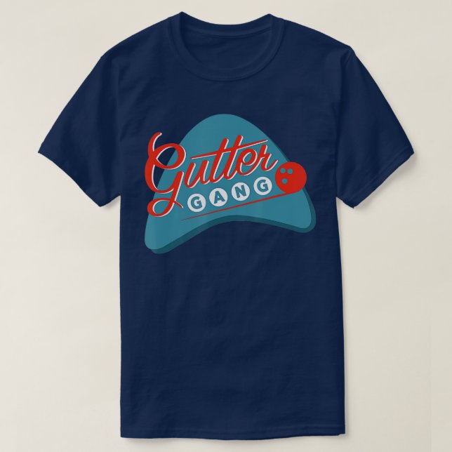 T-shirt Équipe De La Gutter Gang Bowling League Pour Homme (Design devant)