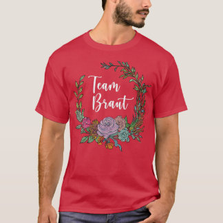 T-shirt Équipe de la mariée I Couronne florale Mariage Sty