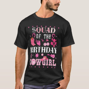 T-shirt Équipe de la vacherie d'anniversaire Cow Girl Rode
