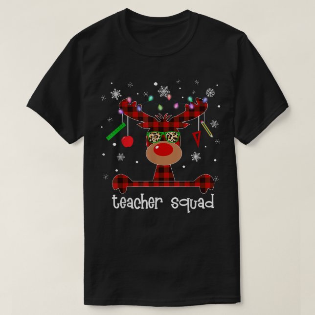 T-shirt Équipe de l'enseignant Rindeer plaqué Portant des  (Design devant)