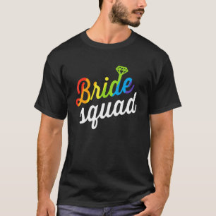 T-shirt Équipe de mariée drapeau arc-en-ciel LGBT enterrem