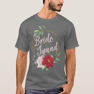 T-shirt Équipe de mariée florale Mariage Baby Shower Fleur
