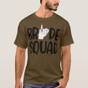 T-shirt Équipe de mariée pour femmes Anneau de doigt de de