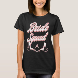 T-shirt Équipe de mariée rétro vintage, correspondance de