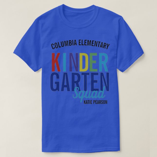 T-shirt Équipe de maternelle personnalisée (Design devant)