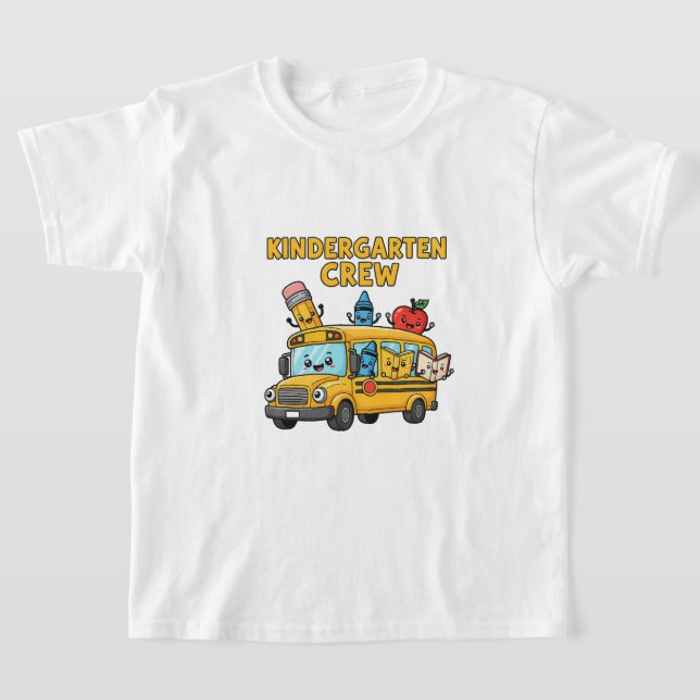 T-shirt Équipe de maternelle | Revenir à l'autobus scolair (Poser)