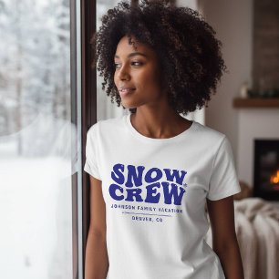 T-shirt Équipe de neige Voyage de vacances d'hiver en fami