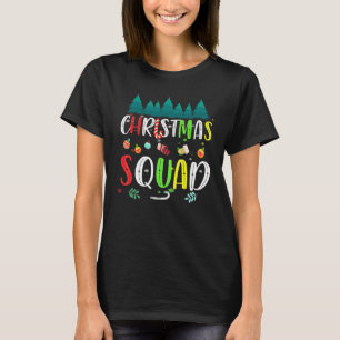 T-shirt Équipe de Noël Arbre de Noël Pyjamas Assortis pour