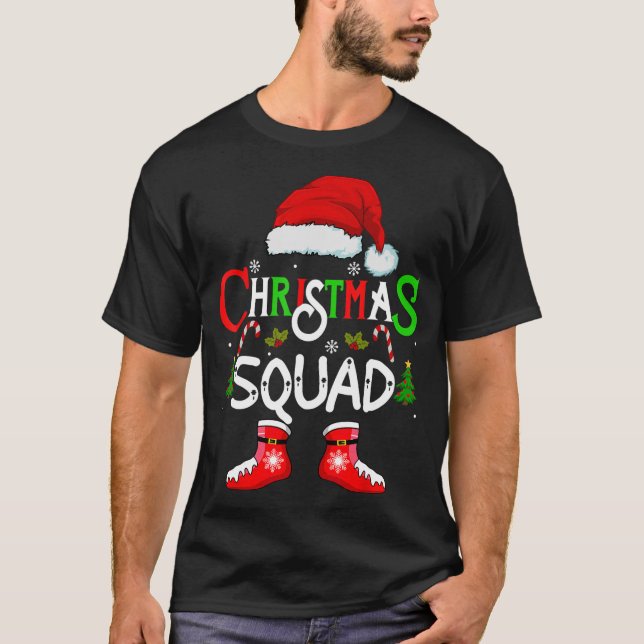 T-shirt Équipe de Noël Funny Noël père Noël Family Pyjamas (Devant)