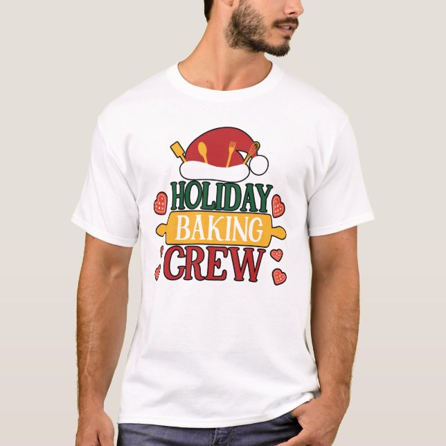 T-shirt Équipe de pâtisserie de vacances - Festive Cook's (Devant)
