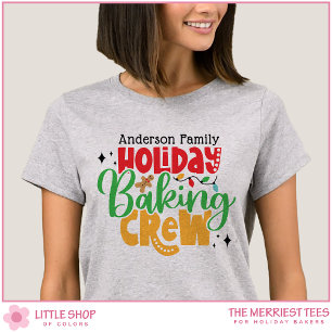 T-shirt Équipe de pâtisserie des Fêtes personnalisée pour 
