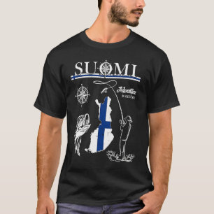 T-shirt Équipe de pêche de Finlande Suomi Tour de pêche