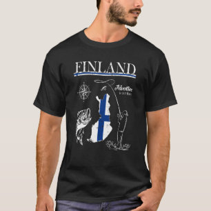 T-shirt Équipe de pêche de Finlande Tour de pêche Suomi Dr
