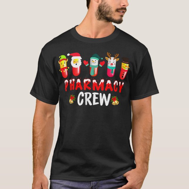 T-shirt Équipe de pharmacie Noël Pills Bonhomme de neige R (Devant)