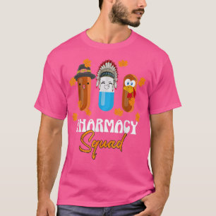 T-shirt Équipe de pharmacie Thanksgiving Thankful Turkey P