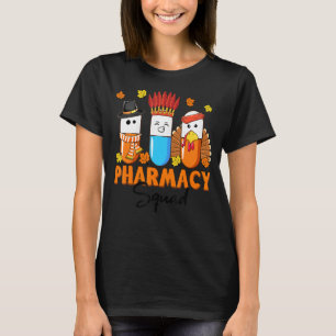 T-shirt Équipe de pharmacie Thanksgiving Thankful Turkey P