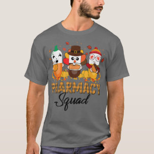 T-shirt Équipe de pharmacie Vibes d'automne Automne Thanks