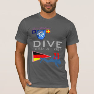 T-shirt Équipe de piqué un drapeau de plongée numéro 2