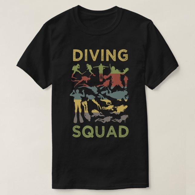 T-shirt Équipe De Plongée Équipe De Plongée Drôle Plongée  (Design devant)