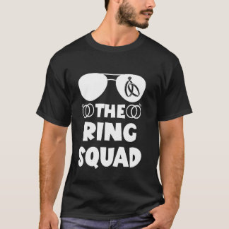 T-shirt Équipe de porteur de bague Lunettes de soleil Sécu