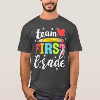 T-shirt Équipe de première année colorée Retour à l'école 