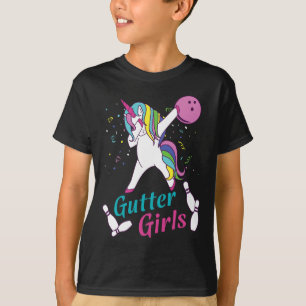 T-shirt Équipe de quilles Gutter Girls Licorne Soirée de L