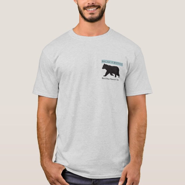 T-shirt Équipe de recherche d'ours noir de BWCAW Quetico (Devant)