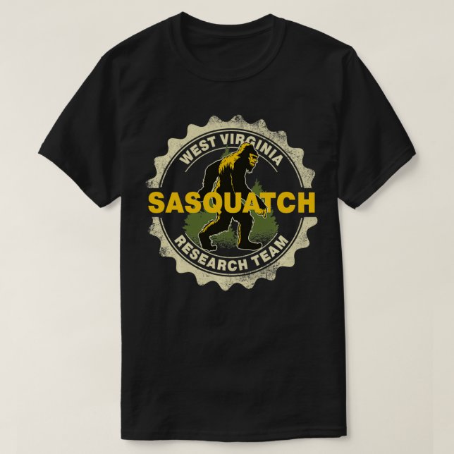 T-shirt Équipe de recherche Sasquatch de Virginie-Occident (Design devant)