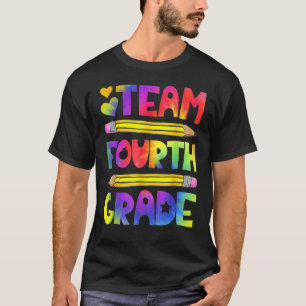 T-shirt Équipe de rentrée scolaire Quatrième 4e année Tie