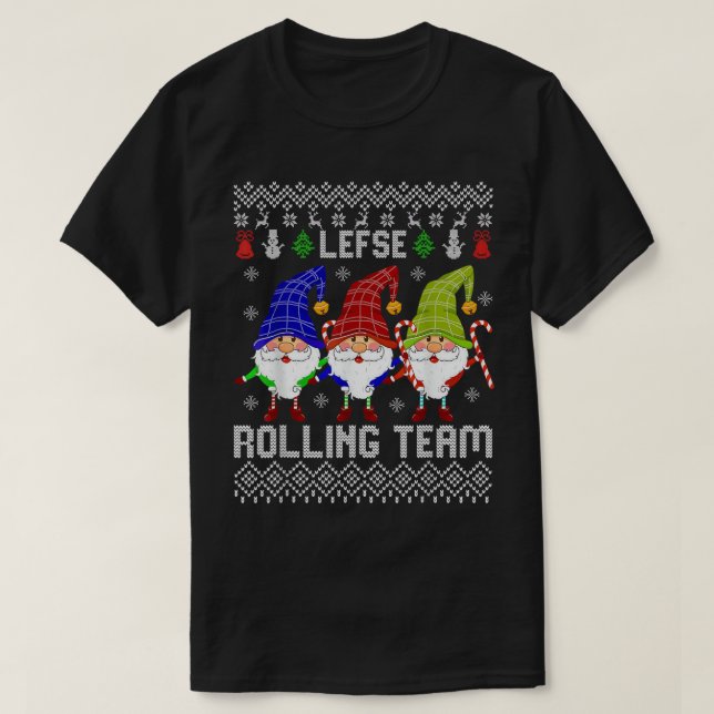 T-shirt Equipe De Roulage De Gauche Drôle Baking De Noël T (Design devant)
