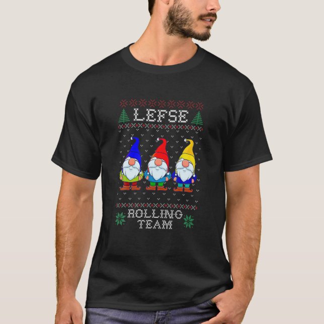 T-shirt Equipe de roulage gauche, Baking de Noël Tomte Gno (Devant)