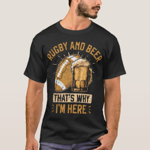 T-shirt Équipe de rugby et de bière Drôle Joueur de rug