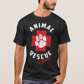 T-shirt Équipe de sauvetage d'animaux cool Drôle d'équipe