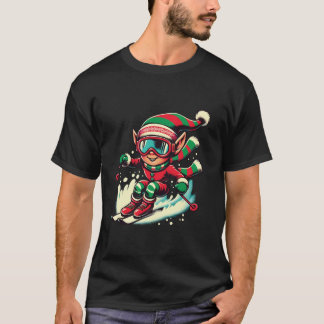 T-shirt Équipe de ski de Noël pour les amateurs de ski Elf