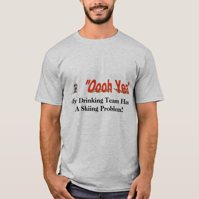 T-shirt Équipe de ski de Yea d'Oooh (Devant)