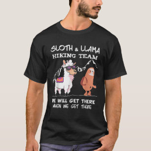 T-shirt Équipe de Sloth Llama Randonnée Mountaineerin