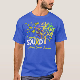 T-shirt Équipe de soutien arbre d'automne ruban jaune enfa