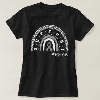 T-shirt Équipe de soutien au cancer du cerveau du léopard