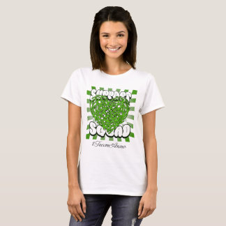 T-shirt Équipe de soutien au cancer du foie Nom personnali