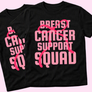 T-shirt Équipe de soutien au cancer du sein Ruban rose