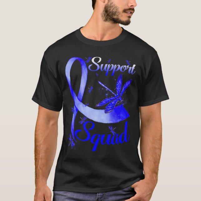 T-shirt Équipe de soutien aux guerriers Dragonfly Alopecia (Devant)