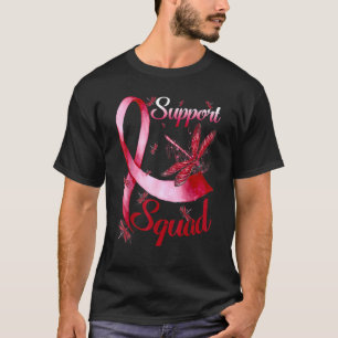 T-shirt Équipe de soutien aux guerriers libellule Bourgogn