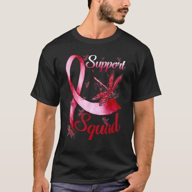 T-shirt Équipe de soutien aux guerriers libellule Bourgogn (Devant)