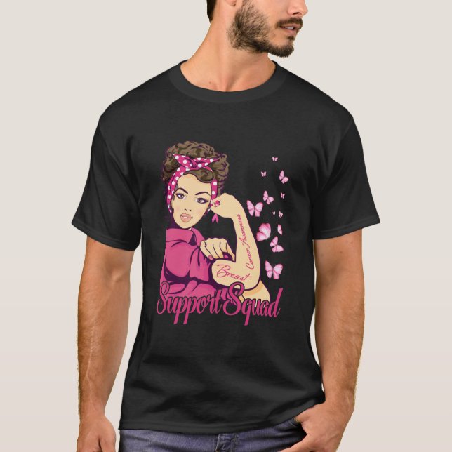 T-shirt Équipe de soutien aux guerriers Rosie Riveter Canc (Devant)